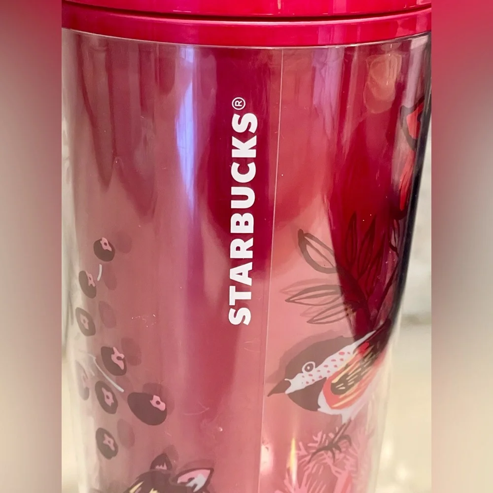Starbucks 2022 Holiday Enchanted Forest Pearl Venti Tumbler‎ 24oz Cold Cup